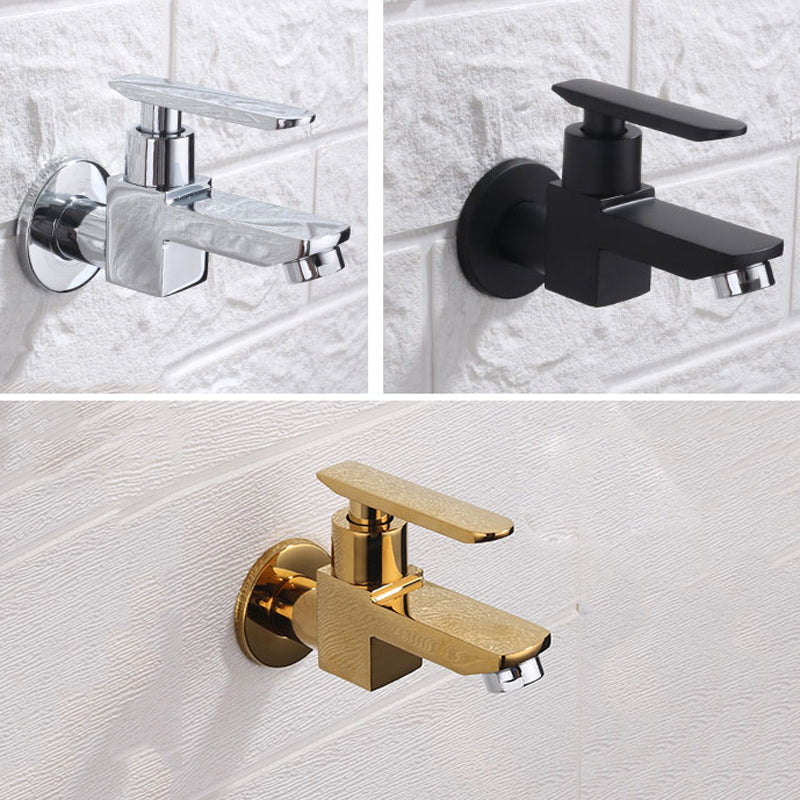 Skorter | Contemporary Wall Mounted Bathroom Faucet Lever Handles Solid Brass Faucet