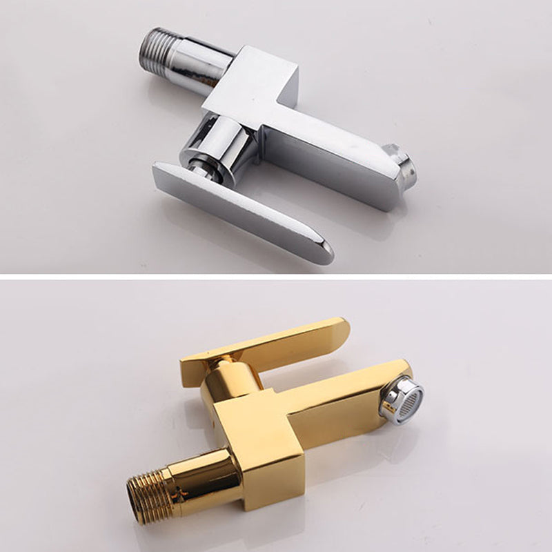 Skorter | Contemporary Wall Mounted Bathroom Faucet Lever Handles Solid Brass Faucet