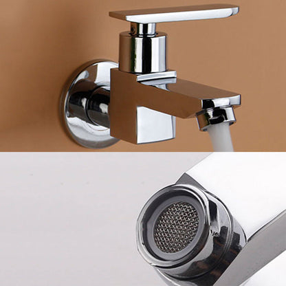 Skorter | Contemporary Wall Mounted Bathroom Faucet Lever Handles Solid Brass Faucet