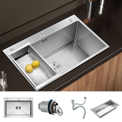 Skorter | Contemporary Style Kitchen Sink Stainless Steel Colorfast Built-in Sink