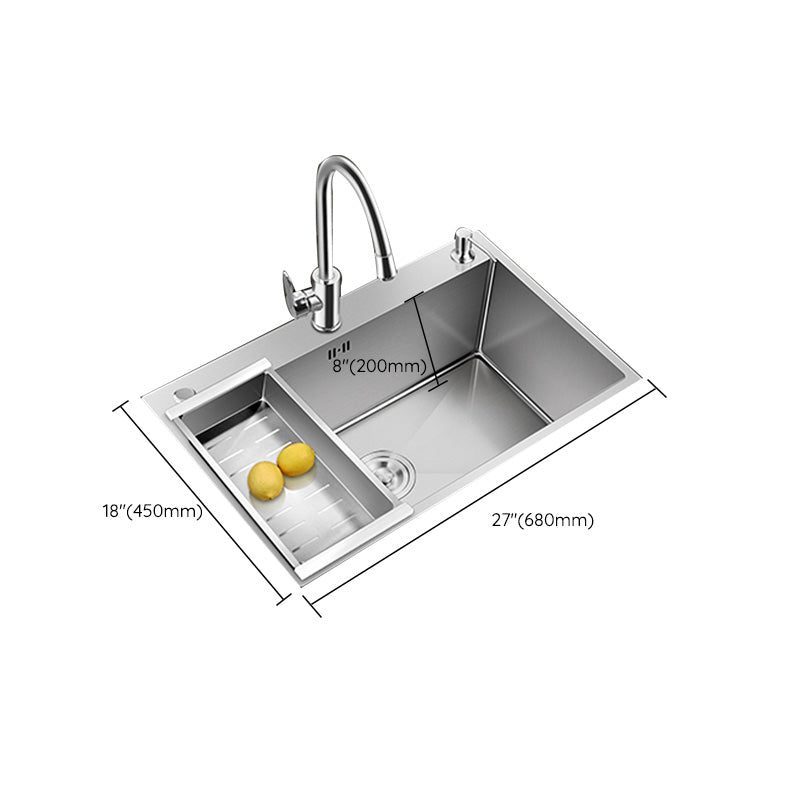 Skorter | Contemporary Style Kitchen Sink Stainless Steel Color Fast Built-In Sink