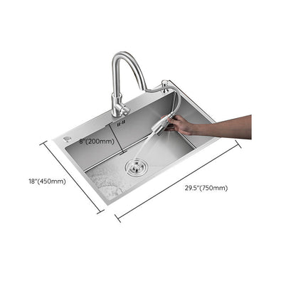Skorter | Contemporary Style Kitchen Sink Stainless Steel Color Fast Built-In Sink