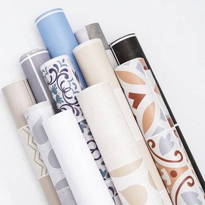 Skorter | Bathroom Square PVC Flooring 24" x 118" x 4mm Peel and Stick Vinyl Flooring