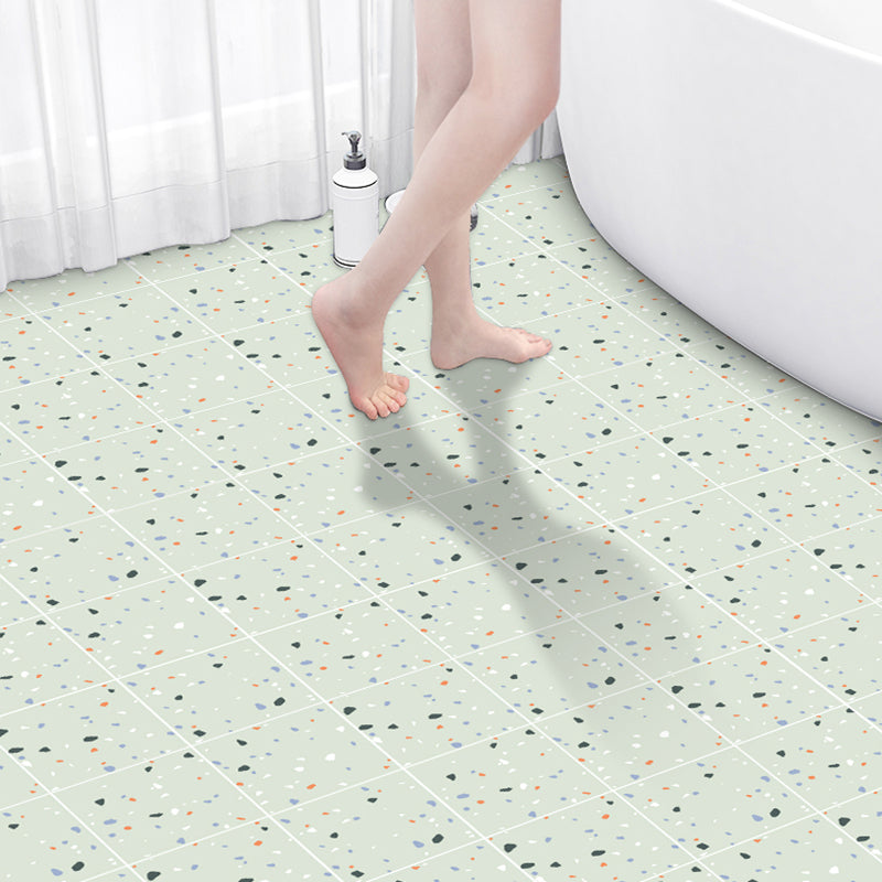 Skorter | Bathroom Square PVC Flooring 24" x 118" x 4mm Peel and Stick Vinyl Flooring