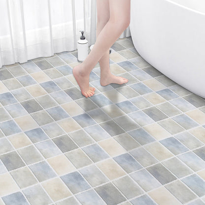 Skorter | Bathroom Square PVC Flooring 24" x 118" x 4mm Peel and Stick Vinyl Flooring
