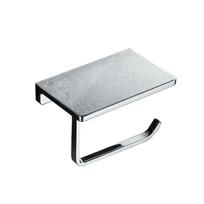 Skorter | Contemporary 2-piece Bathroom Set in Polished Chrome Stainless Steel Toilet Paper Holder