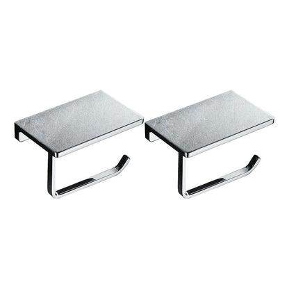 Skorter | Contemporary 2-piece Bathroom Set in Polished Chrome Stainless Steel Toilet Paper Holder