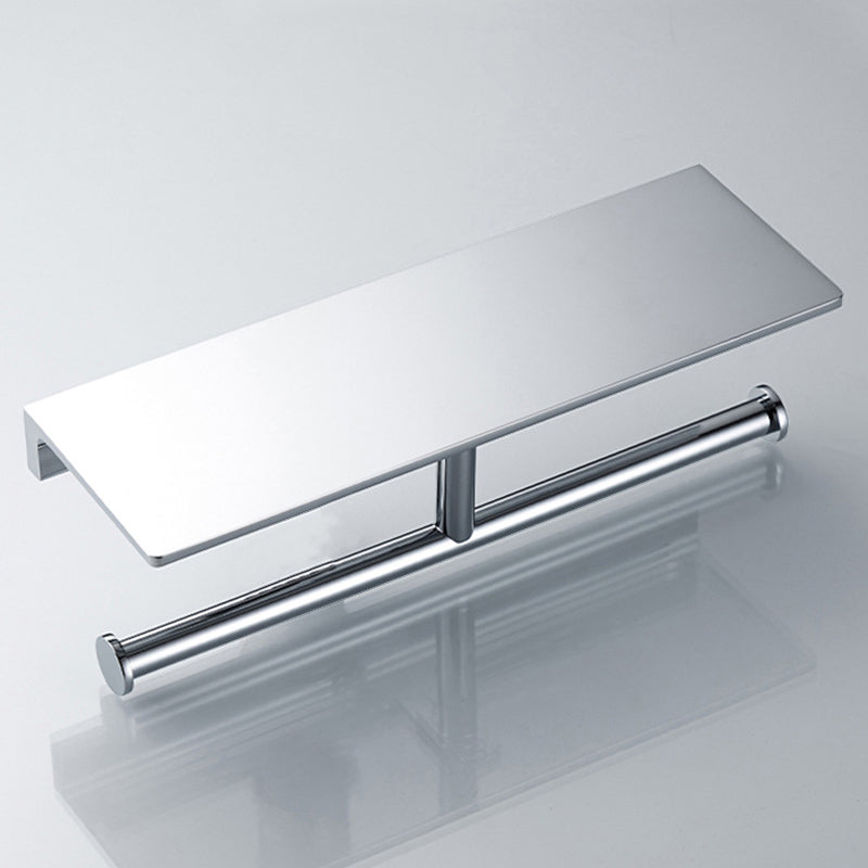 Skorter | Contemporary 2-piece Bathroom Set in Polished Chrome Stainless Steel Toilet Paper Holder