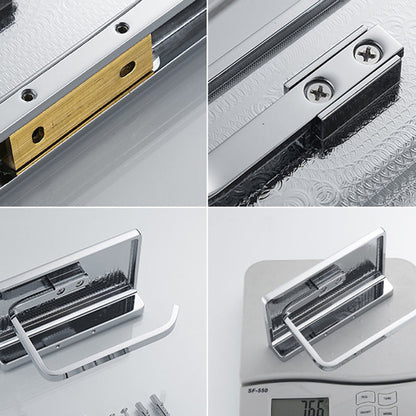 Skorter | Contemporary 2-piece Bathroom Set in Polished Chrome Stainless Steel Toilet Paper Holder