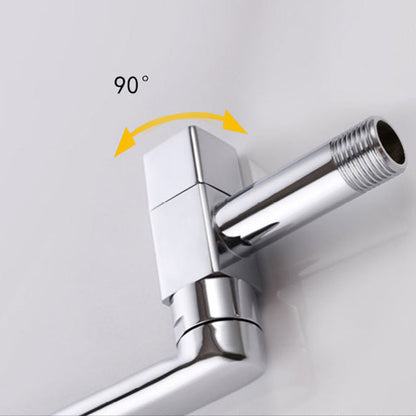 Skorter | Contemporary Wall Mounted Bathroom Faucet Knob Handle Low Arc Swivel Solid Brass Faucet