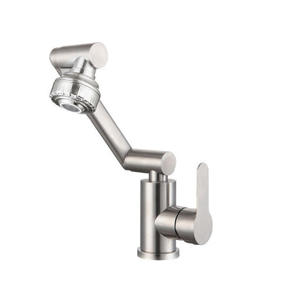 Skorter | Contemporary Centerset Faucet Lever Handles Low Arc Stainless Steel Faucet