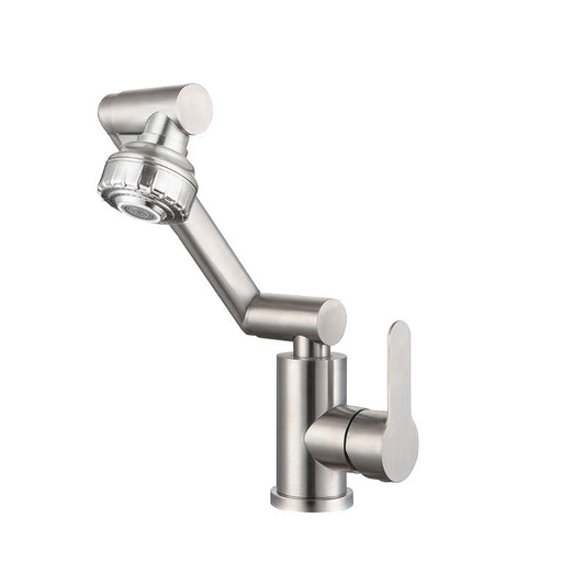 Skorter | Contemporary Centerset Faucet Lever Handles Low Arc Stainless Steel Faucet