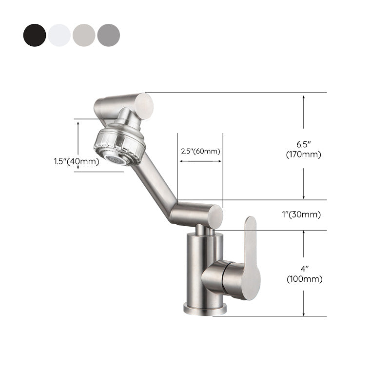 Skorter | Contemporary Centerset Faucet Lever Handles Low Arc Stainless Steel Faucet