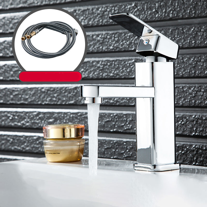 Skorter | Cubic Container Sink Faucet Simple Low Arched Bathroom Faucet with 1 Hole