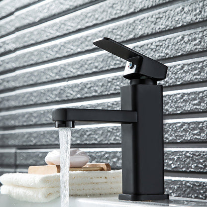 Skorter | Cubic Container Sink Faucet Simple Low Arched Bathroom Faucet with 1 Hole