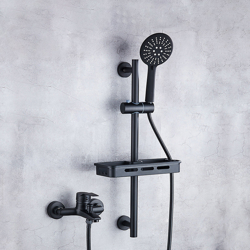 Skorter | Brass Wall-Mounted Shower System Single Handle Shower with Lever Handle