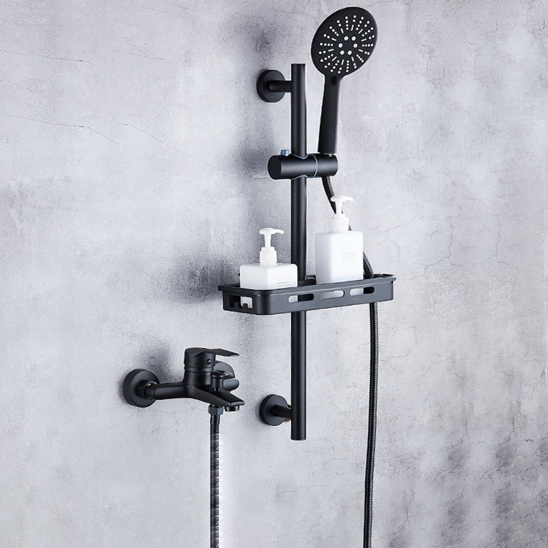 Skorter | Brass Wall-Mounted Shower System Single Handle Shower with Lever Handle