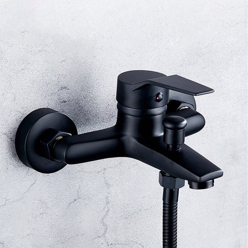 Skorter | Brass Wall-Mounted Shower System Single Handle Shower with Lever Handle