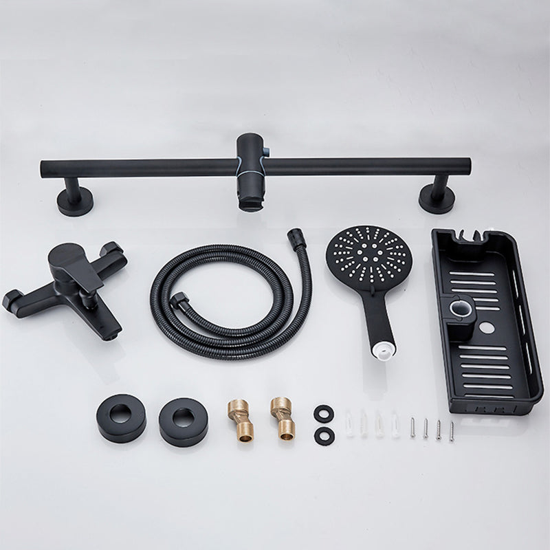 Skorter | Brass Wall-Mounted Shower System Single Handle Shower with Lever Handle