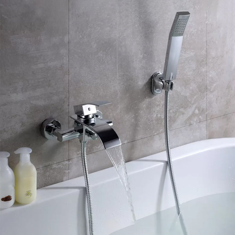 Skorter | Bathroom Bathtub Pull-Out Wall-Mounted Hand Shower Fixed Bathtub Faucet