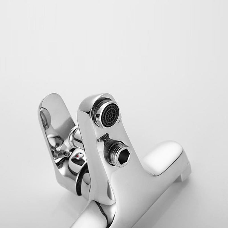 Skorter | Bathroom Bathtub Pull-Out Wall-Mounted Hand Shower Fixed Bathtub Faucet