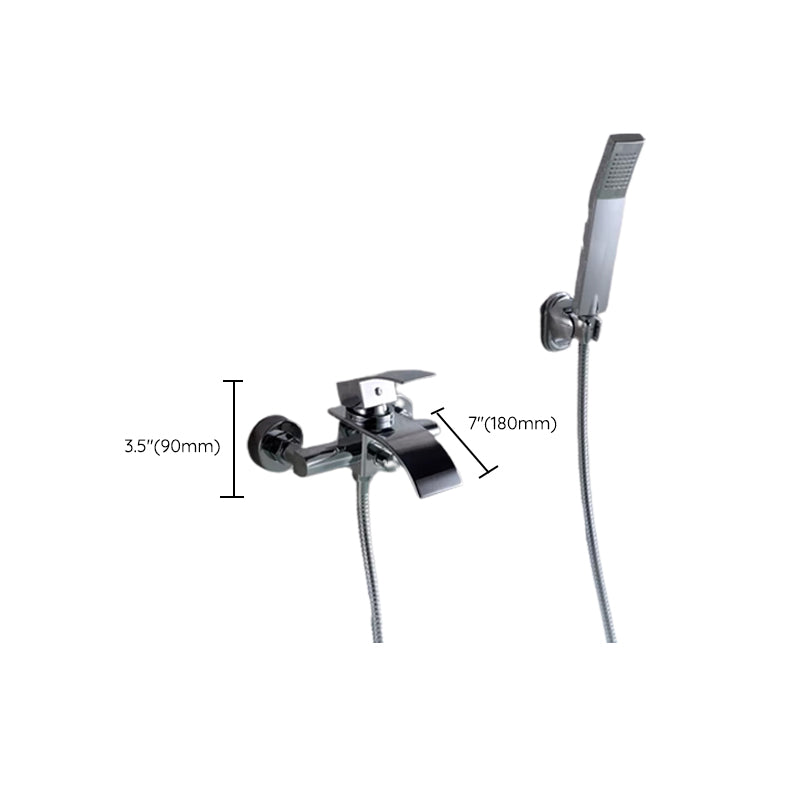 Skorter | Bathroom Bathtub Pull-Out Wall-Mounted Hand Shower Fixed Bathtub Faucet