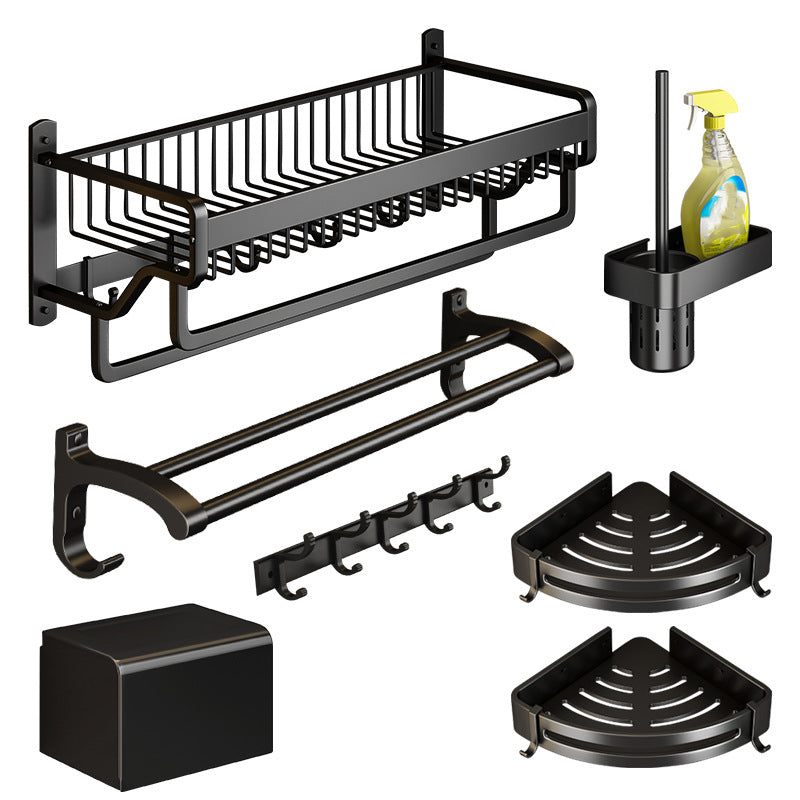 Skorter | Modern black metal bathroom hardware set towel bar bathroom hardware set