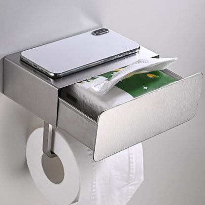 Skorter | 2-piece stainless steel classic bathroom accessory set black & chrome paper holder