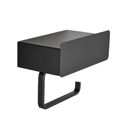 Skorter | 2-piece stainless steel classic bathroom accessory set black & chrome paper holder