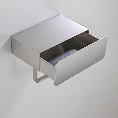 Skorter | 2-piece stainless steel classic bathroom accessory set black & chrome paper holder