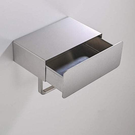 Skorter | 2-piece stainless steel classic bathroom accessory set black & chrome paper holder