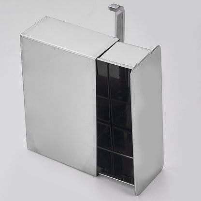 Skorter | 2-piece stainless steel classic bathroom accessory set black & chrome paper holder