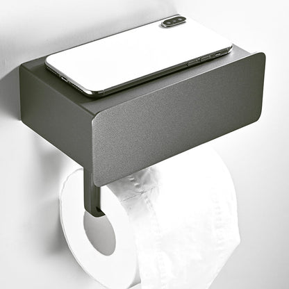 Skorter | 2-piece stainless steel classic bathroom accessory set black & chrome paper holder