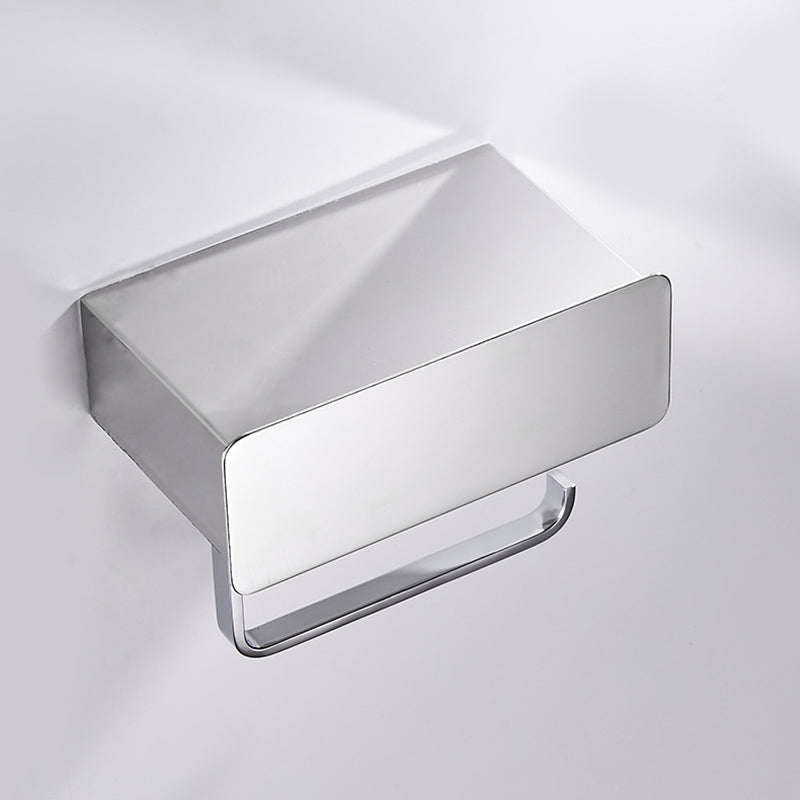 Skorter | 2-piece stainless steel classic bathroom accessory set black & chrome paper holder