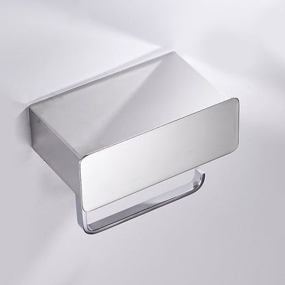 Skorter | 2-piece stainless steel classic bathroom accessory set black & chrome paper holder