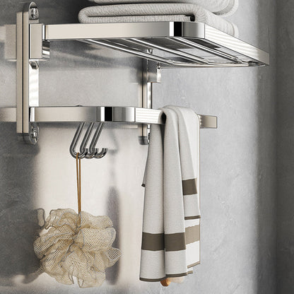 Skorter | Chrome Modern Bathroom Hardware Set Stainless Steel Towel Hook/Towel Bar & Bath Shelf