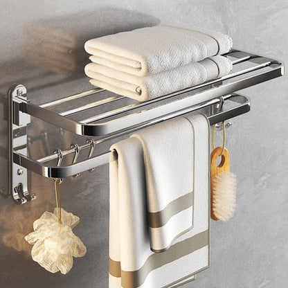 Skorter | Chrome Modern Bathroom Hardware Set Stainless Steel Towel Hook/Towel Bar & Bath Shelf