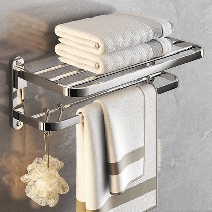 Skorter | Chrome Modern Bathroom Hardware Set Stainless Steel Towel Hook/Towel Bar & Bath Shelf