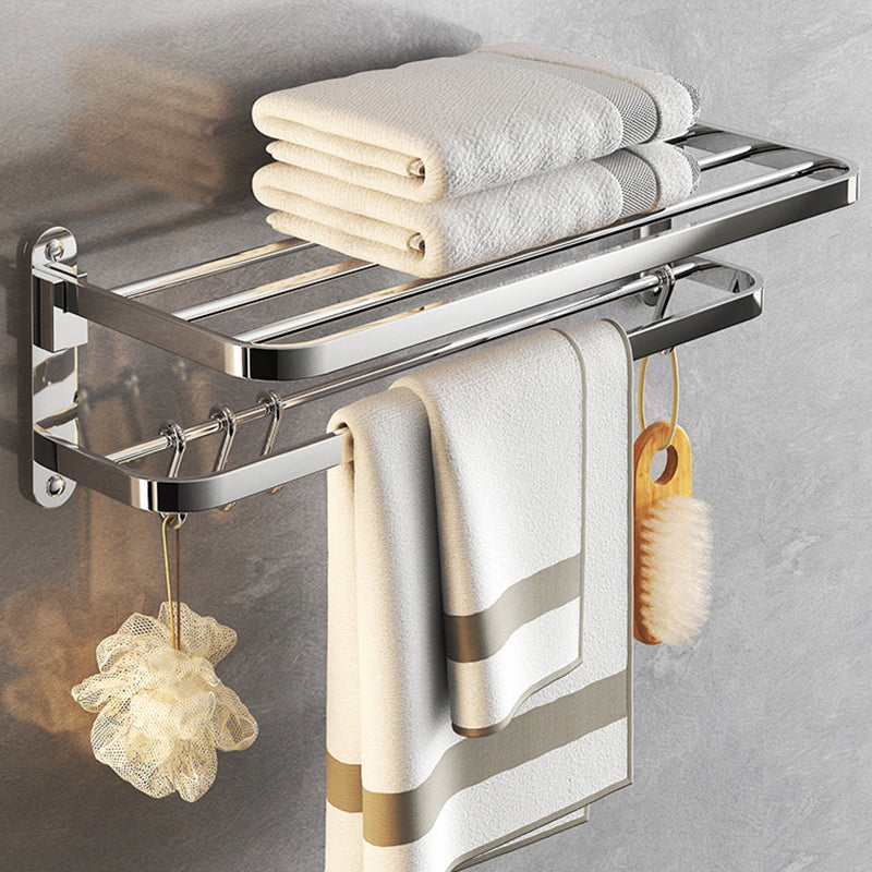 Skorter | Chrome Modern Bathroom Hardware Set Stainless Steel Towel Hook/Towel Bar & Bath Shelf