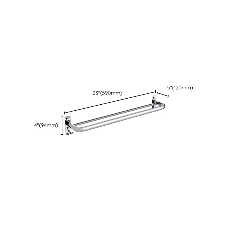 Skorter | Chrome Modern Bathroom Hardware Set Stainless Steel Towel Hook/Towel Bar & Bath Shelf