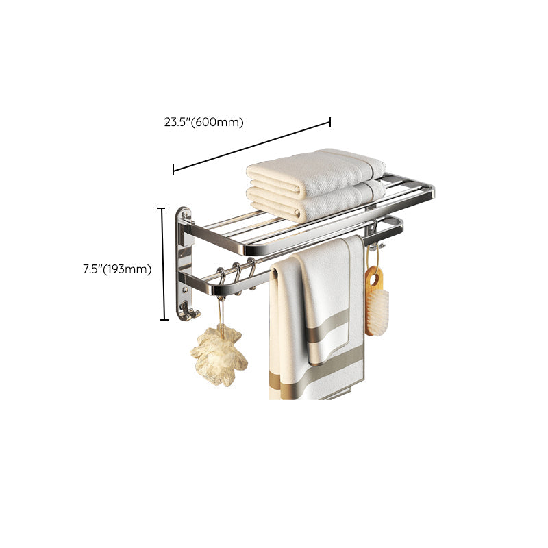 Skorter | Chrome Modern Bathroom Hardware Set Stainless Steel Towel Hook/Towel Bar & Bath Shelf