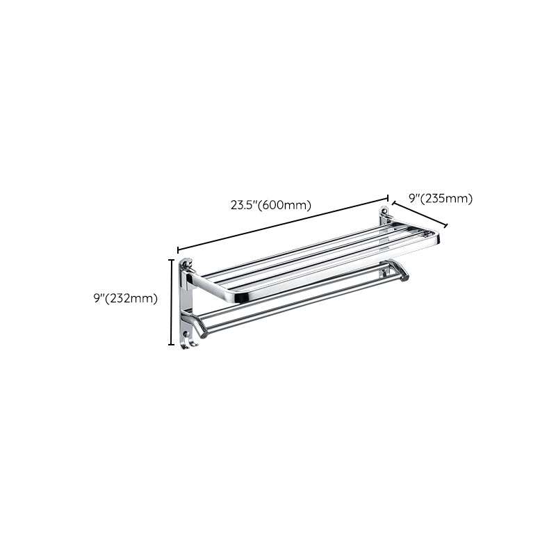 Skorter | Chrome Modern Bathroom Hardware Set Stainless Steel Towel Hook/Towel Bar & Bath Shelf