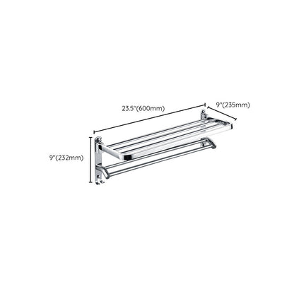 Skorter | Chrome Modern Bathroom Hardware Set Stainless Steel Towel Hook/Towel Bar & Bath Shelf