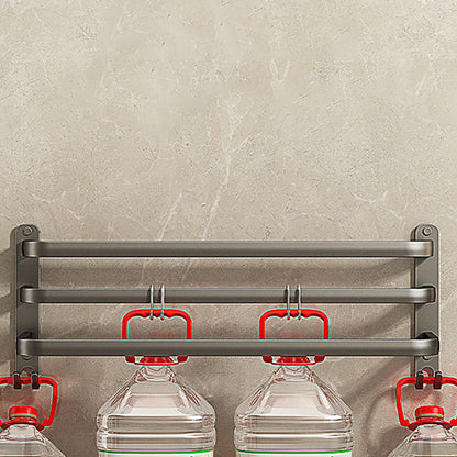 Skorter | 2-piece modern bathroom accessory set in matte grey aluminum towel rail