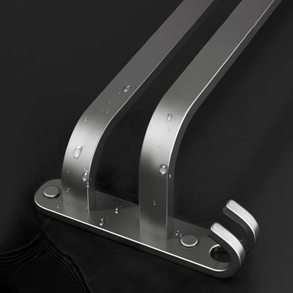 Skorter | 2-piece modern bathroom accessory set in matte grey aluminum towel rail