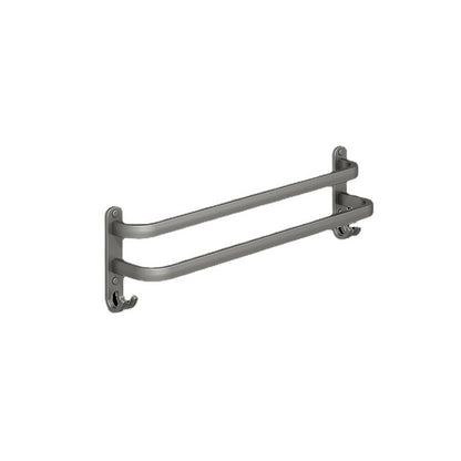 Skorter | 2-piece modern bathroom accessory set in matte grey aluminum towel rail