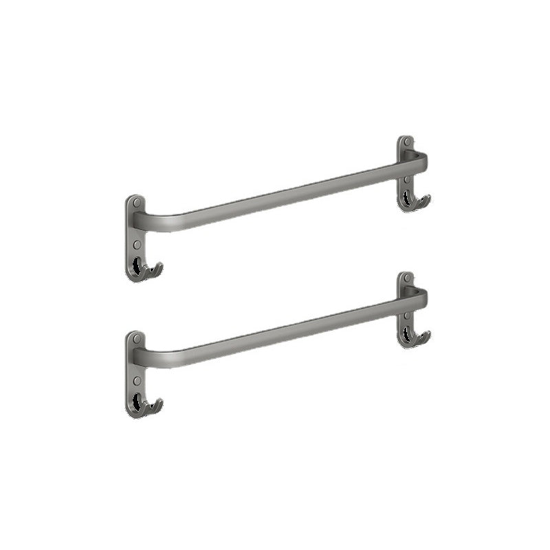 Skorter | 2-piece modern bathroom accessory set in matte grey aluminum towel rail