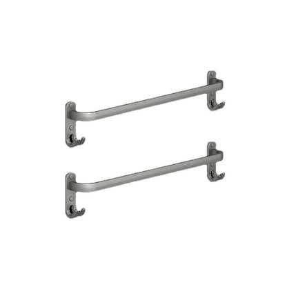 Skorter | 2-piece modern bathroom accessory set in matte grey aluminum towel rail