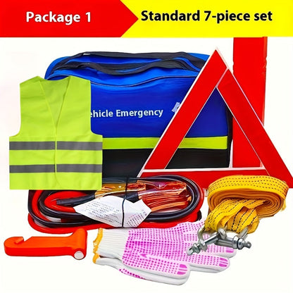 Skorter | Car Emergency Kit – Complete Safety Set with Warning Triangle, Jump Cables, and Safety Vest
