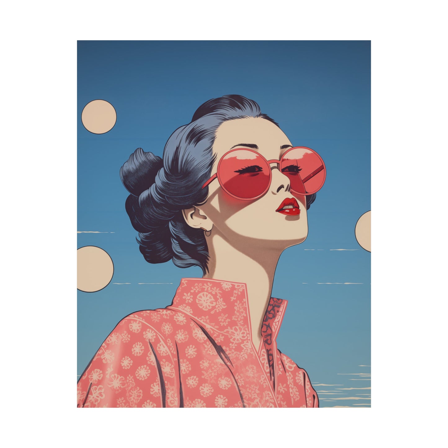 Skorter | Chic Sakura Shades Pop Poster